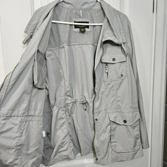 Eddie Bauer Atlas Lightweight Nylon Rain Jacket-Gray-Womens XXL - Picture 3 of 9